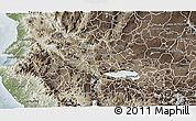 Physical 3D Map of Lago, semi-desaturated