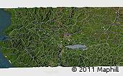 Satellite 3D Map of Lago, darken