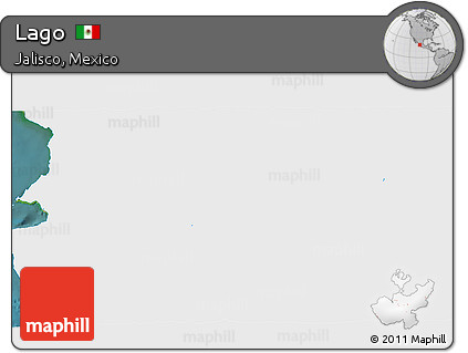 Satellite 3D Map of Lago, single color outside