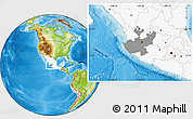 Physical Location Map of Lago, highlighted country, highlighted parent region