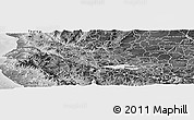 Physical Panoramic Map of Lago, desaturated