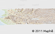 Physical Panoramic Map of Lago, lighten