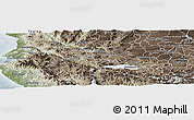 Physical Panoramic Map of Lago, semi-desaturated