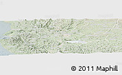Satellite Panoramic Map of Lago, lighten