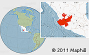 Savanna Style Location Map of Jalisco, highlighted country, hill shading
