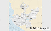 Classic Style Map of Jalisco, single color outside