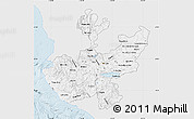 Silver Style Map of Jalisco, single color outside
