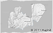 Gray 3D Map of Mezquitic, single color outside