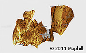 Physical 3D Map of Mezquitic, single color outside