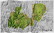 Satellite 3D Map of Mezquitic, lighten, desaturated