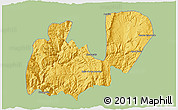 Savanna Style 3D Map of Mezquitic, single color outside