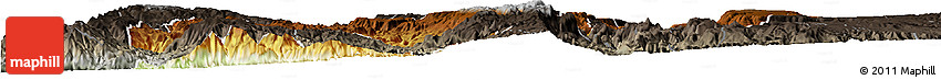 Physical Horizon Map of Mezquitic, darken, semi-desaturated