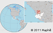 Gray Location Map of Mezquitic, highlighted parent region