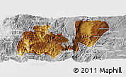 Physical Panoramic Map of Mezquitic, lighten, desaturated