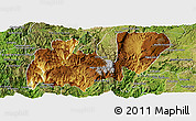 Physical Panoramic Map of Mezquitic, satellite outside