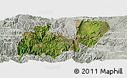 Satellite Panoramic Map of Mezquitic, lighten, semi-desaturated
