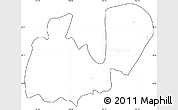 Blank Simple Map of Mezquitic, cropped outside, no labels