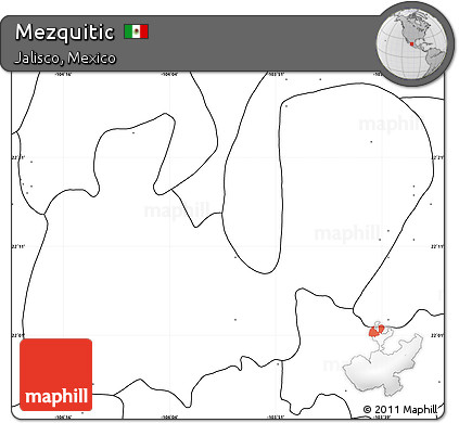 Blank Simple Map of Mezquitic, no labels