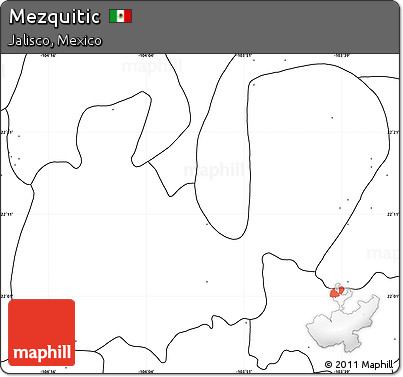 Blank Simple Map of Mezquitic, no labels