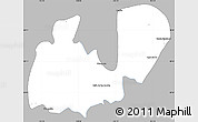 Gray Simple Map of Mezquitic, single color outside