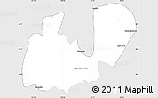 Silver Style Simple Map of Mezquitic, single color outside