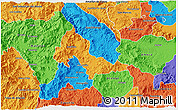 Political 3D Map of Mixtlan