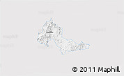 Silver Style 3D Map of Mixtlan, single color outside