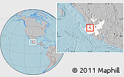Gray Location Map of Mixtlan, highlighted parent region, hill shading