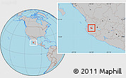 Gray Location Map of Mixtlan