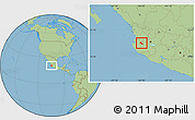 Savanna Style Location Map of Mixtlan