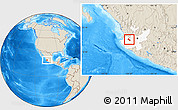 Shaded Relief Location Map of Mixtlan, highlighted parent region