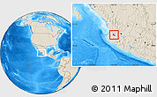 Shaded Relief Location Map of Mixtlan