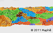 Physical Panoramic Map of Mixtlan, political outside