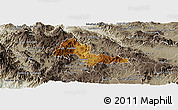 Physical Panoramic Map of Mixtlan, semi-desaturated