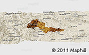 Physical Panoramic Map of Mixtlan, shaded relief outside