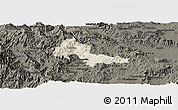 Shaded Relief Panoramic Map of Mixtlan, darken