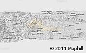 Shaded Relief Panoramic Map of Mixtlan, desaturated