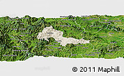 Shaded Relief Panoramic Map of Mixtlan, satellite outside