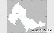 Gray Simple Map of Mixtlan, single color outside