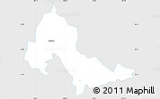 Silver Style Simple Map of Mixtlan, single color outside