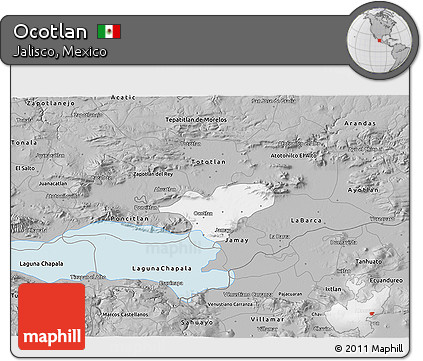Gray 3D Map of Ocotlan