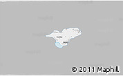 Gray 3D Map of Ocotlan, single color outside