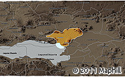 Physical 3D Map of Ocotlan, darken, semi-desaturated