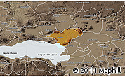 Physical 3D Map of Ocotlan, semi-desaturated