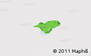 Political 3D Map of Ocotlan, single color outside