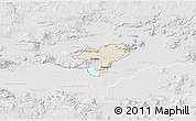 Shaded Relief 3D Map of Ocotlan, lighten, desaturated