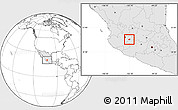 Blank Location Map of Ocotlan, highlighted country