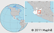 Gray Location Map of Ocotlan, highlighted parent region