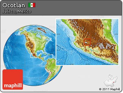 Physical Location Map of Ocotlan