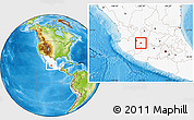 Physical Location Map of Ocotlan, highlighted country